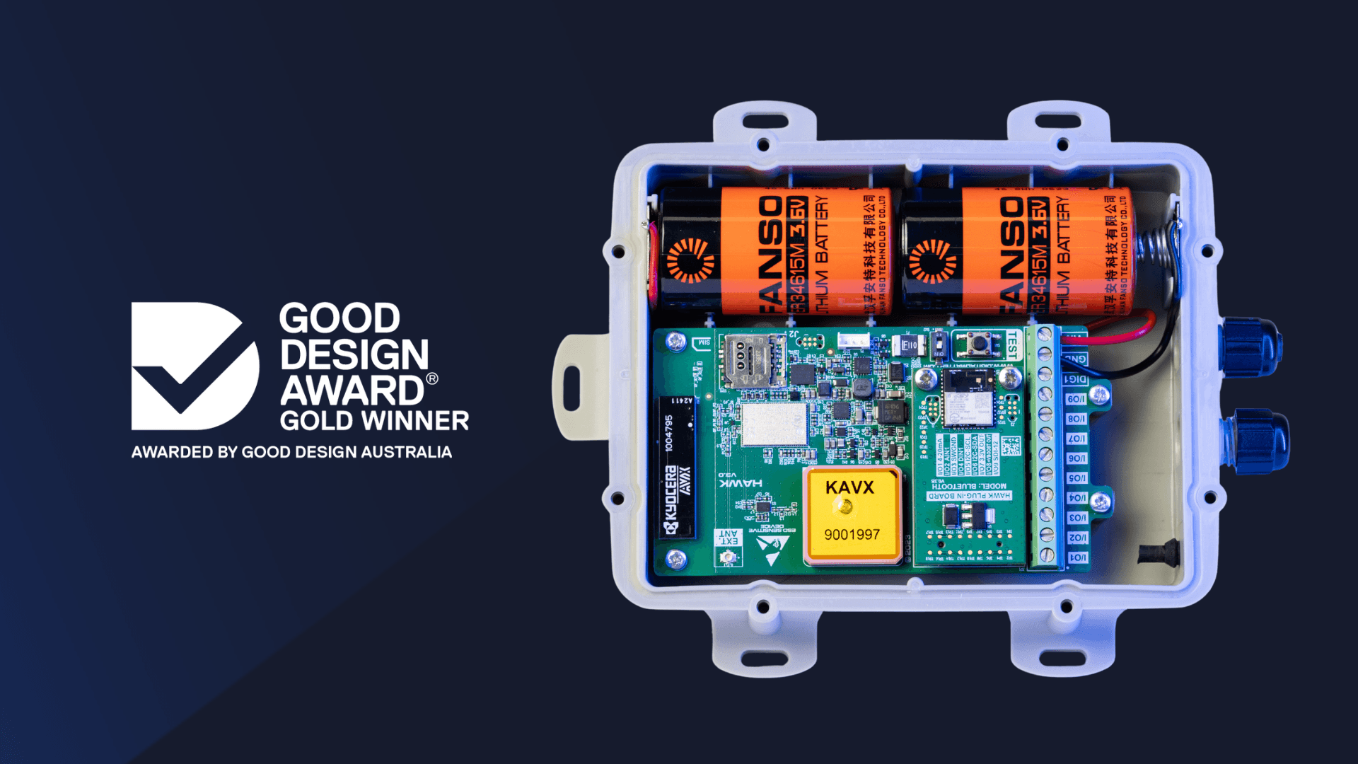 Hawk IoT Data Logger gana Australian Good Design Award Gold 2025